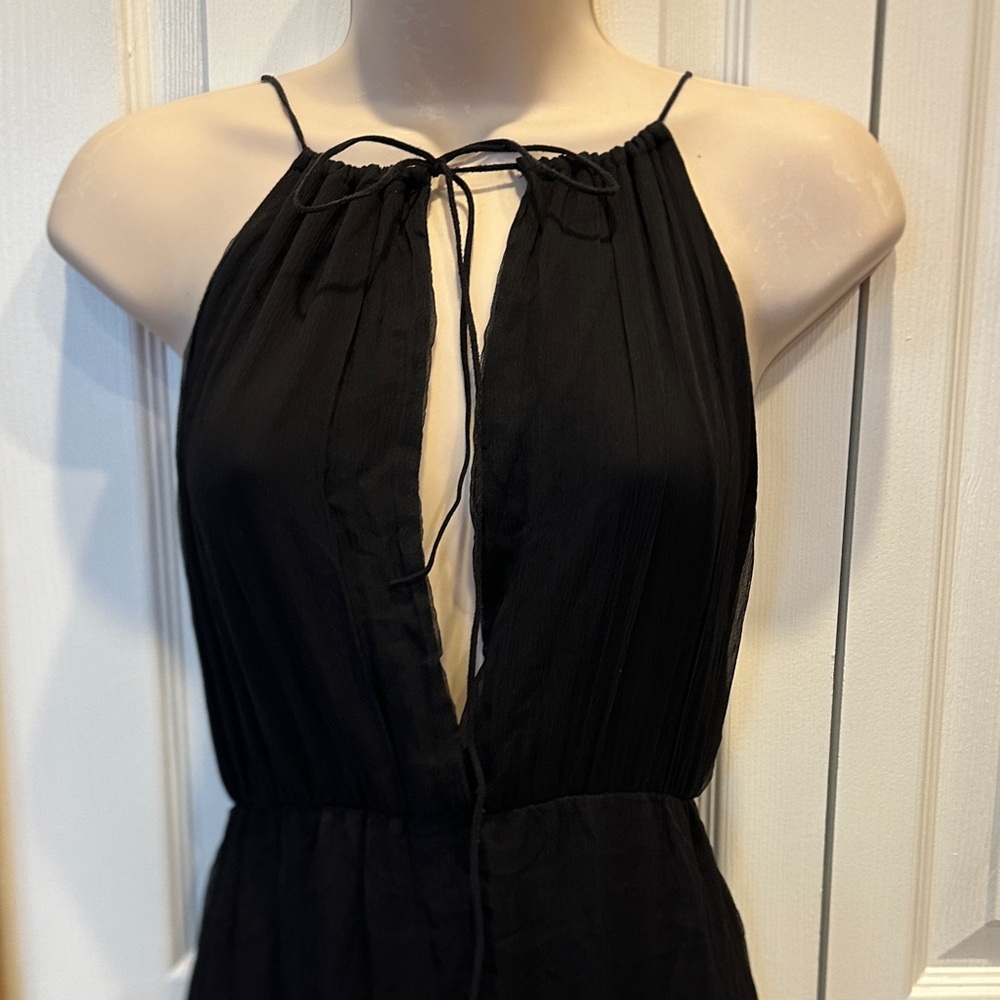 Elegant Black Halter Dress